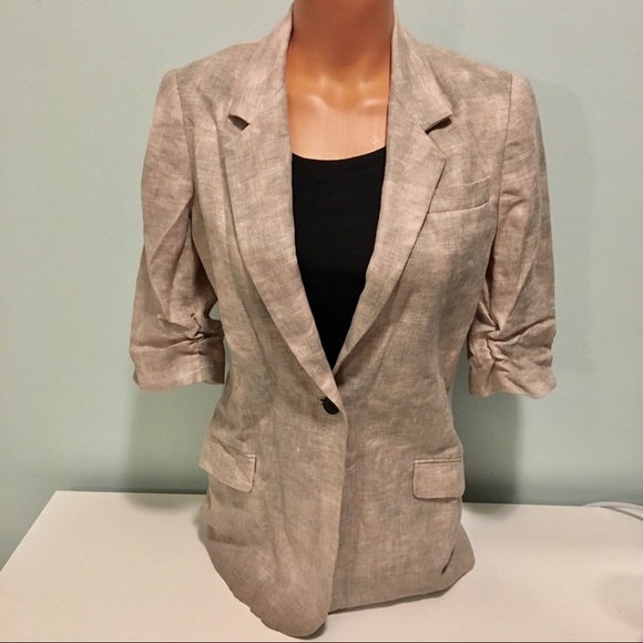 Elizabeth & James Nude Linen James Jacket 4 - Picture 3 of 4